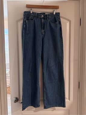 rag & bone Straight Jeans in Dark Blue Denim